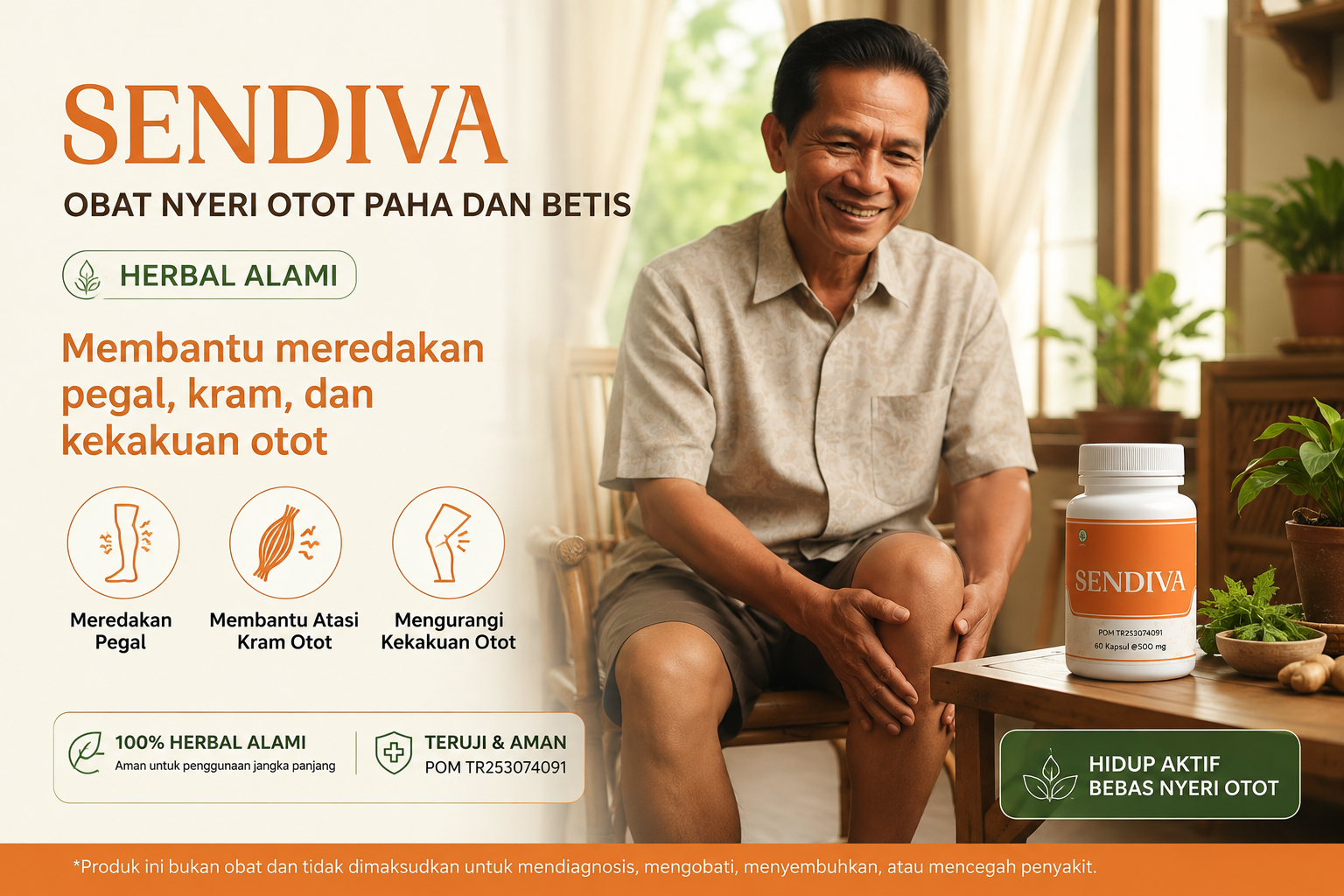 Obat Nyeri Otot pada Paha dan Betis Sendiva Herbal Alami Bantu Redakan Pegal dan Kram